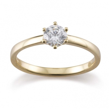 Gerstner Solitaire Verlobungsring 585 Gelbgold mit 0,70 ct Brillant